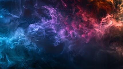 Obraz premium abstract desktop background of dark multicoloured smoke swirling 