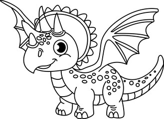 Doodle dinosaurs , coloring , cartoon line art