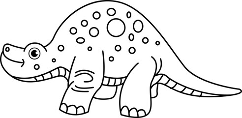 Doodle dinosaurs , coloring , cartoon line art