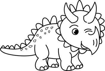 Doodle dinosaurs , coloring , cartoon line art