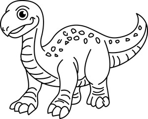 Doodle dinosaurs , coloring , cartoon line art