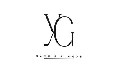 GY, YG, G, Y Abstract Letters Logo Monogram