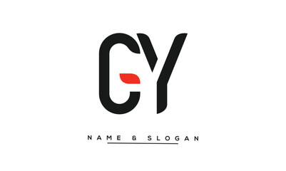 GY, YG, G, Y Abstract Letters Logo Monogram