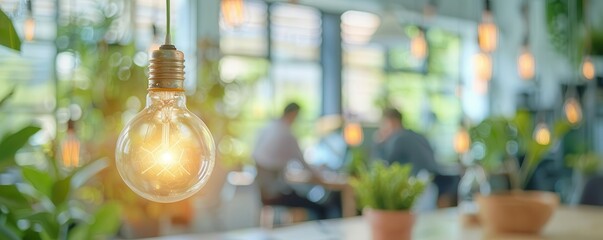 Obraz premium Team planning energy reduction strategies in a bright, ecofriendly setting, climate balance