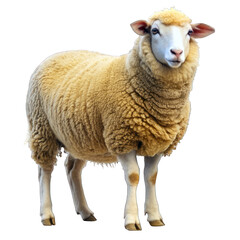 Fototapeta premium Side view of sheep isolated on transparent background