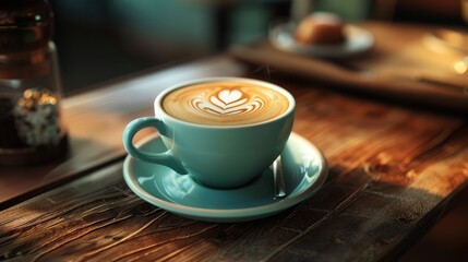 Fototapeta premium cup of coffee with cinnamon