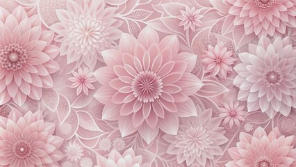 Fototapeta premium Vibrant pink luxury wallpaper featuring intricately designed abstract floral vectors, perfect for sophisticated backgrounds and elegant digital designs.