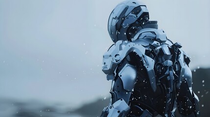 Fototapeta premium Alien in the outerspace, Landscape of an alien planet, view of another planet surface, science fiction background. Futuristic city Fictional background.