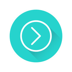 Arrow Round Shadow Blue Color App Icon