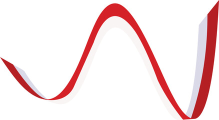 Red And White Flag Ribbon