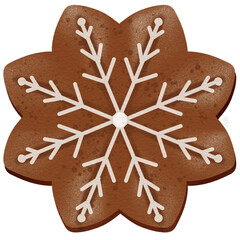 gingerbread cookies isolated on white