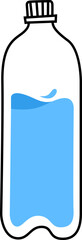 Doodle bottle of water illustration