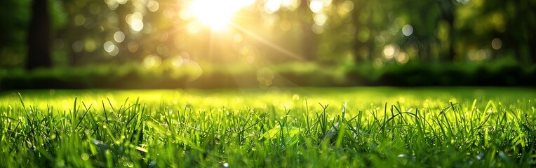 Obraz premium Lush Meadow Sunlit with Vibrant Spring Colors