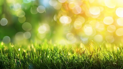 Obraz premium Lush Meadow Sunlit with Vibrant Spring Colors