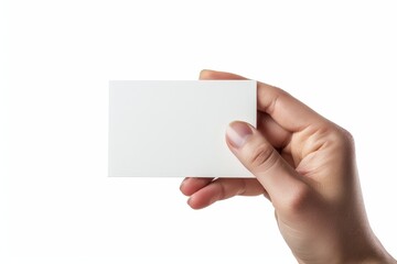 Obraz premium hand presenting a blank business card