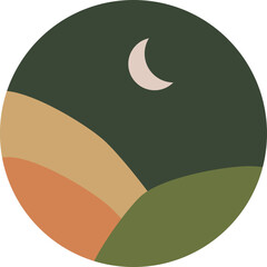 Set Of Trendy Minimalyst Lanscape