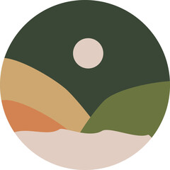 Set Of Trendy Minimalyst Lanscape