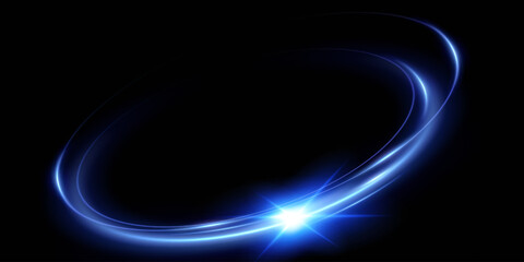 Neon magic circle.Futuristic light circle for background.Light frame.Vector.Magic portal.	