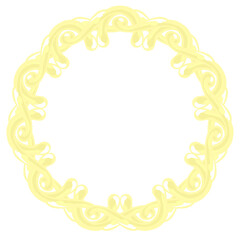 ゴールド装飾フラワーフレーム⭐︎PNG