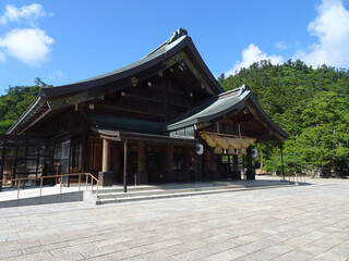 日本 出雲大社 拝殿 島根県出雲市大社町杵築東 写真