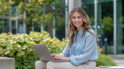 The woman with a laptop
