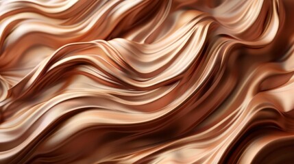Hyper realistic sleek chocolate swirl, textured and silky, perfect for high-end chocolate advertisements