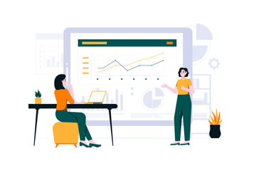 Marketing Analysis Concept Flat Illustration