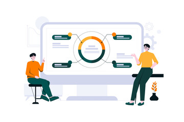 Marketing Analysis Concept Flat Illustration