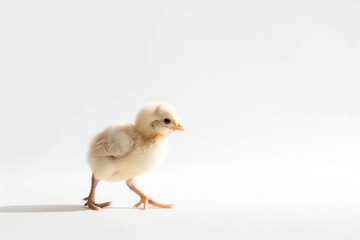 Obraz premium A Baby Chick Taking Its First Steps