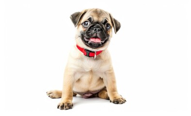 Obraz premium Portrait of a Cute Pug Puppy