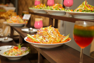 thai food in a restaurant