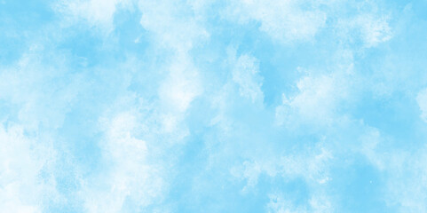 sky clouds for wallpaper backdrop background, shiny and clear painted light blue clouds watercolor background, The summer is colorful clearing day Good weather with natural blue clouds.