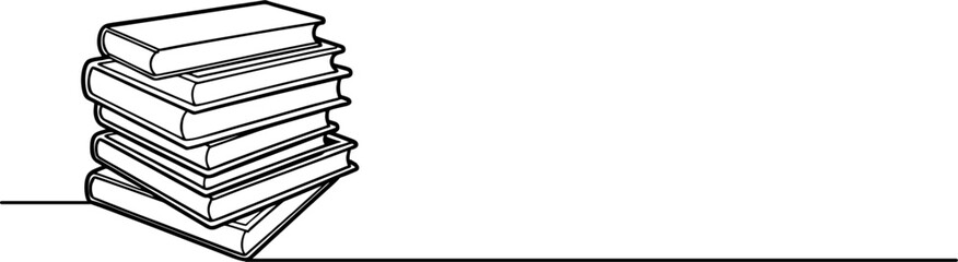 Simple illustration of a pile of books vector.literacy
