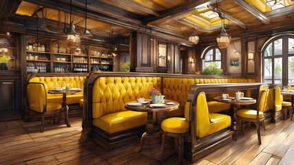 Fototapeta premium Interior design of cafe