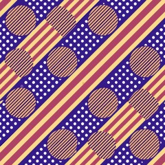Fototapeta premium seamless pattern of dotted circles arranged in a diagonal stripe formation, Generative AI