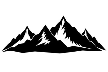 Mountain Skyline Landscape Vector Silhouette illustration

