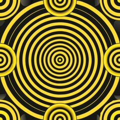 seamless pattern of concentric rings of dotted circles, creating a target-like design, Generative AI