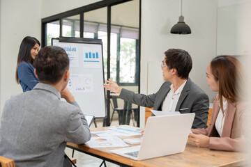 Asia business meeting   consultations of business people in the company's meeting room. 