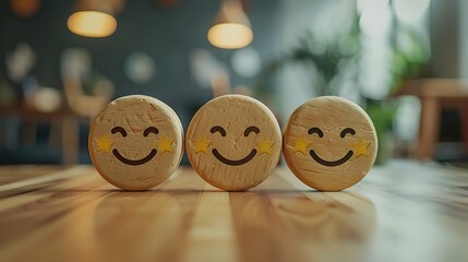 Happiness and Positivity in Simple Wooden Blocks