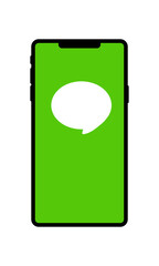 スマホ　メッセージアプリ　手に持つ