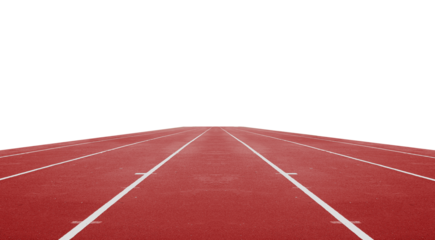 empty running track in stadium