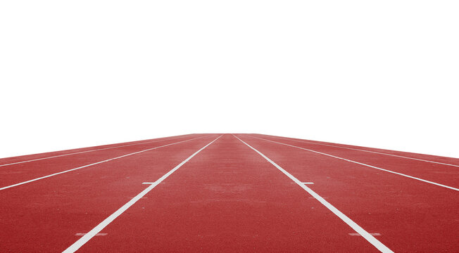 empty running track in stadium