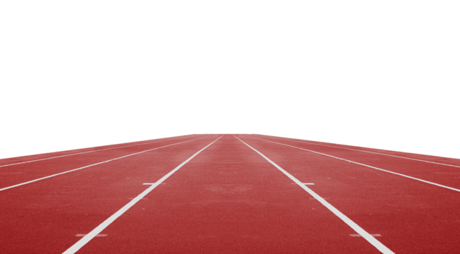 empty running track in stadium