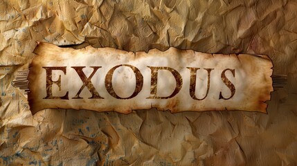 Vintage Parchment Scroll of Exodus: Essential Biblical Text for Deep Religious Education