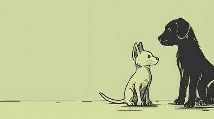 Fototapeta premium National Pet Day: Simple Illustration Banner