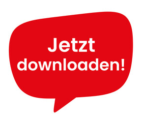 roter CTA Button Sprechblase Bubble