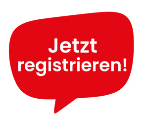 roter CTA Button Sprechblase Bubble