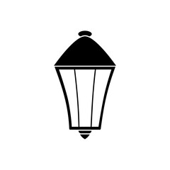 Lantern icon vector. Lamp illustration sign. Flashlight symbol. Arabian lamp logo.