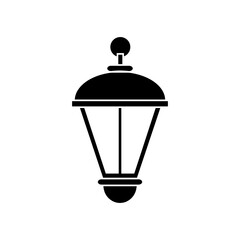 Lantern icon vector. Lamp illustration sign. Flashlight symbol. Arabian lamp logo.