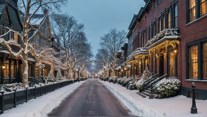 Fototapeta premium street in winter